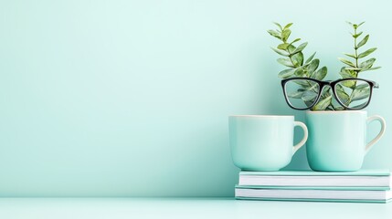 A policy booklet on financial inclusion, modern desk, copy space above,