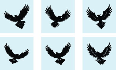 Fototapeta premium Flying Eagle Silhouette vector