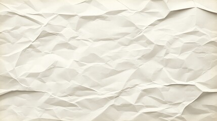 Fototapeta premium Crumpled off-white paper texture