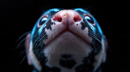 Close-up of a fascinating creature's face