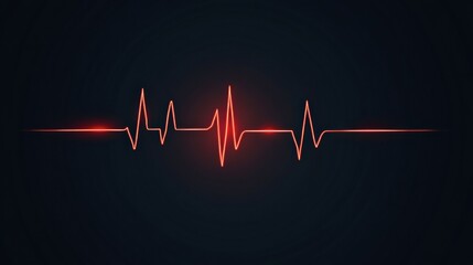 Heartbeat / heart beat pulse flat icon for medical apps and websites