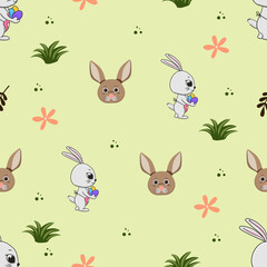 Happy Easter Celebration Seamless Pattern