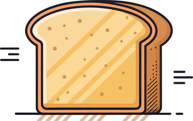 Toasted bread icon design, Toasted bread Illustration vector design, Toasted bread Logo design