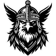 Eagle warrior portrait silhouette