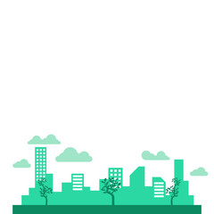 Obraz premium Urban Cityscape Green Ecology Illustration