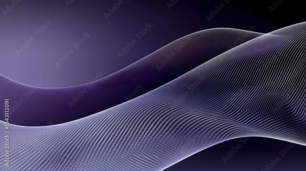 Aufkleber abstract digital visualization of wavy lines and gradients