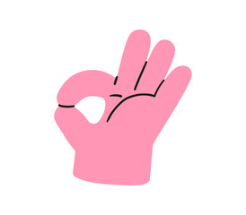 Hand, pointing, leaning, grasping, clenching, holding, different arm action, gesture symbol, different hand gestures, signs shown with palm and fingers isolated on background flat vector illustration.