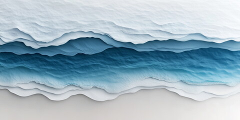 Obraz premium Symbolic abstract concept background for ocean, sea, waves, marine, or oceanography. Abstract ocean color background.