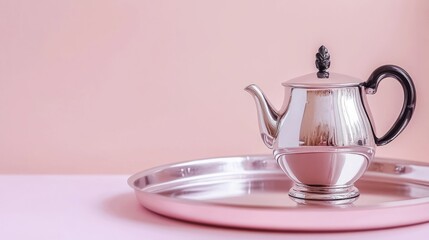 Fototapeta premium Space Silver Teacup Overview Handle Vibe Black Right