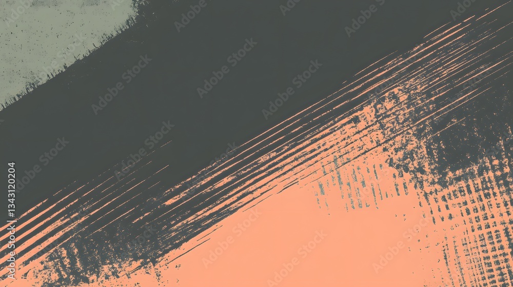 Poster diagonal brushstrokes of different colors overlapping on a texture