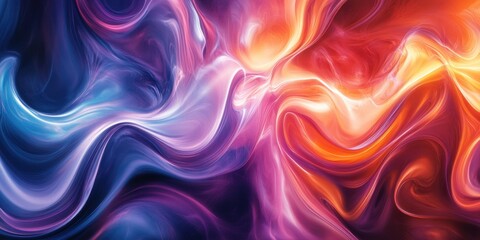 Fototapeta premium Vibrant multicolored abstract swirling patterns in dynamic motion