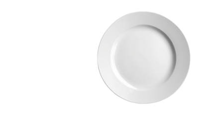 Empty plate waiting to be filled with a colorful feast at a cozy dining table
