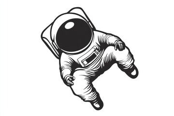 Obraz premium An astronaut floating weightlessly in space wearing a spacesuit