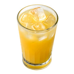 Pineapple juice splash on transparent background-2