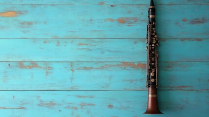 Fototapeta premium Music Brown Clarinet Overview Space Vibe Room Classical