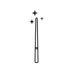 magic wand icon logo vector illustration design template
