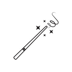 magic wand icon logo vector illustration design template