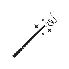 magic wand icon logo vector illustration design template
