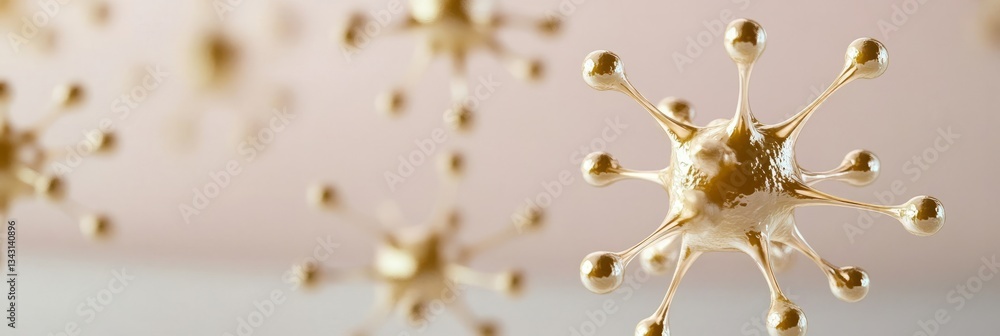 Aufkleber elegant a conceptual 3d rendering of botulinum neurotoxin molecules attacking nerve cells visually d