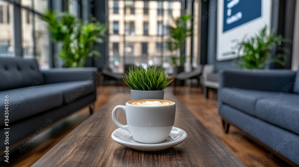 Aufkleber elegant a coworking space designed for startups with an open plan layout writable walls for brainsto
