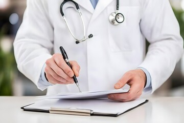 Doctor Writing Prescription  Medical Report  Healthcare
