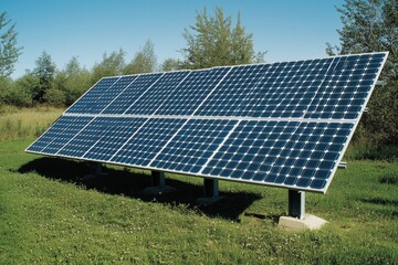 Solar panels harnessing solar energy for an eco-friendly power initiative