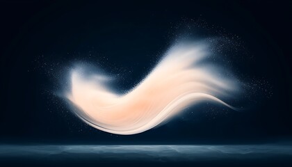 Abstract Peach Dust Swirl for Dark Background.