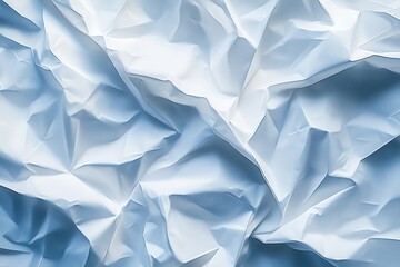 Fototapeta premium Crumpled White Paper Texture Background for Abstract Design Use