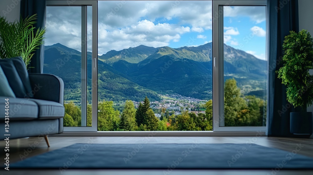 Aufkleber elegant a fully automated ai powered home adjusting temperature lighting and entertainment settings 