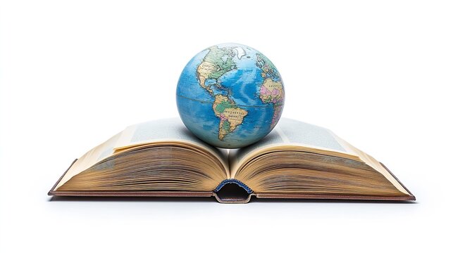 World Book Day 23rd Day April Open Book over the planet