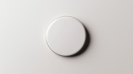 A minimalist white button on a smooth surface, symbolizing modern design simplicity.