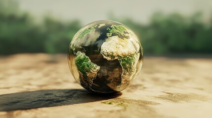 World Environment and Earth Day concept with glass