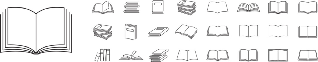 book icon set vector illustration. 