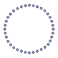 水玉模様のシンプルな円形の装飾枠