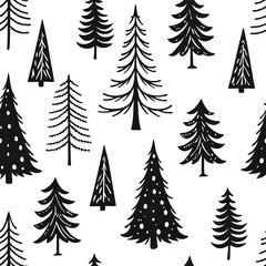 Obraz premium Tree silhouette and Tropical leaves vector isolated on white background.