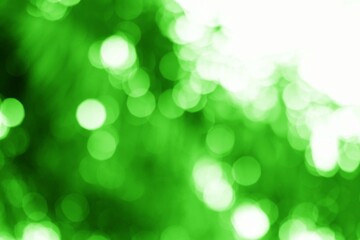 Fototapeta premium Radiant emerald bokeh effect, creating a vibrant and luminous atmosphere with abstract light formations for an artistic touch