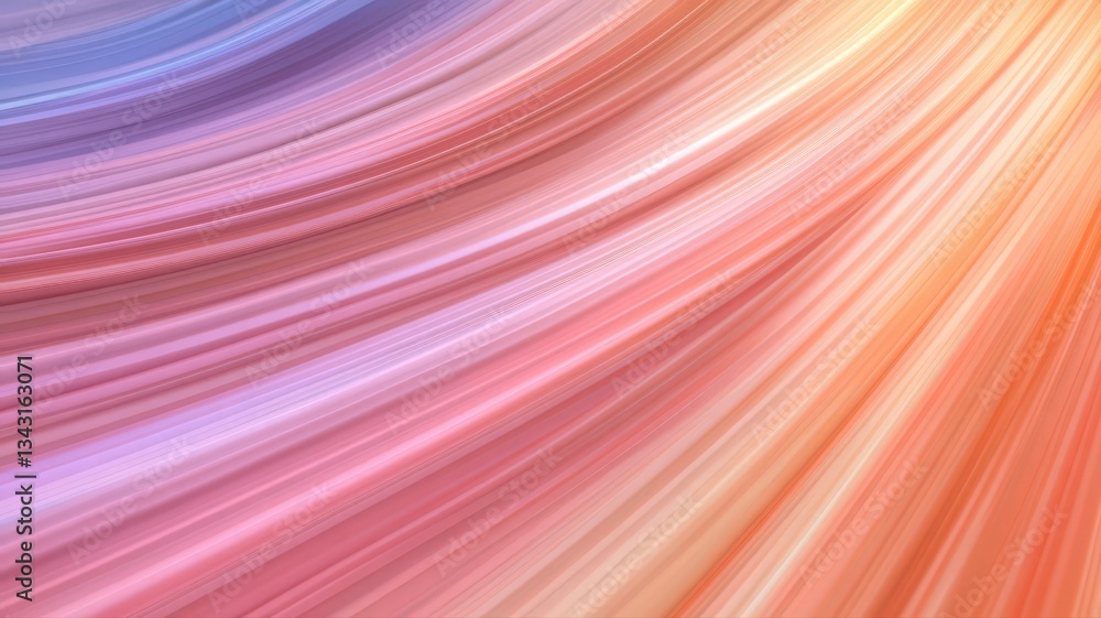 Poster abstract pastel background with smooth curved lines and soft color gradient