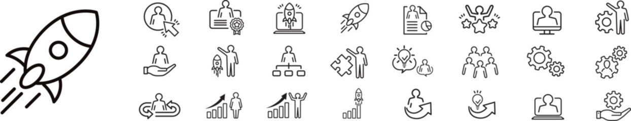 Business Start up icon set vector illustration 