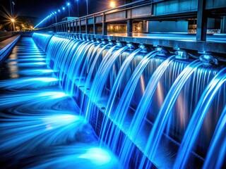 Fototapeta premium Long Exposure Water Refill Line: Filtration & Recirculation System Photography