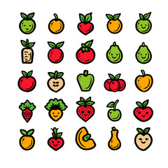 fruit icon set 3