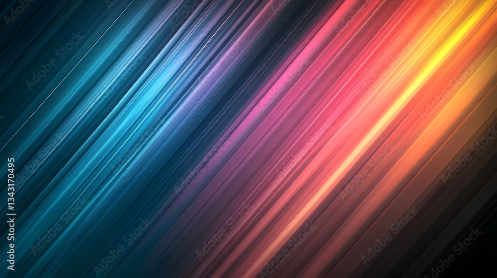 Aufkleber abstract image featuring colorful diagonal light streaks and gradient colors