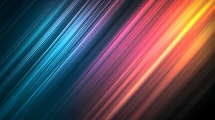 Abstract image featuring colorful diagonal light streaks and gradient colors