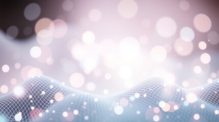 Abstract digital landscape; glowing bokeh background; website header