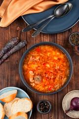 Ukrainian borsch,traditional soup.