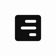 alignment text format icon vector sign