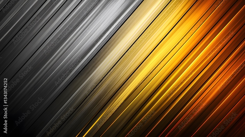 Poster oblique colorful lines creating an abstract geometric composition
