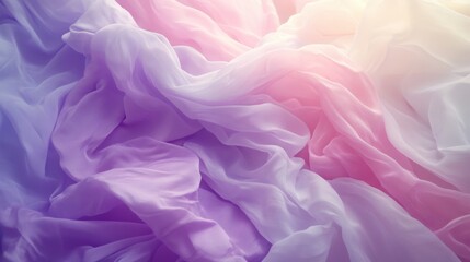Fototapeta premium Soft Flowing Fabric with Shades of Pink and Purple for Background Use