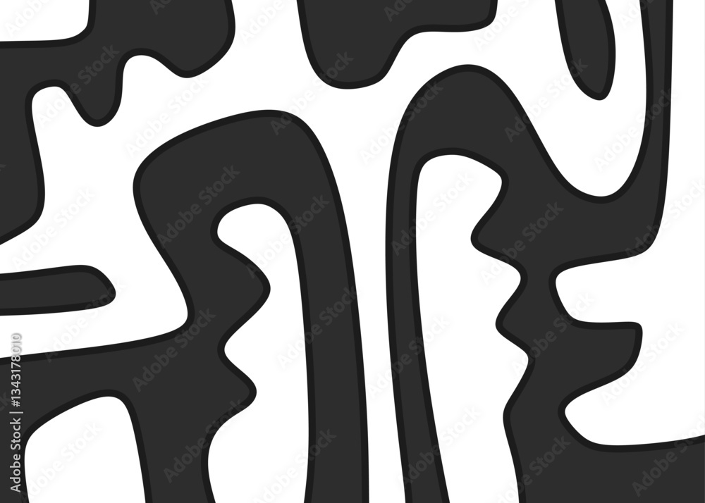 Poster minimalist background with seamless maze line pattern