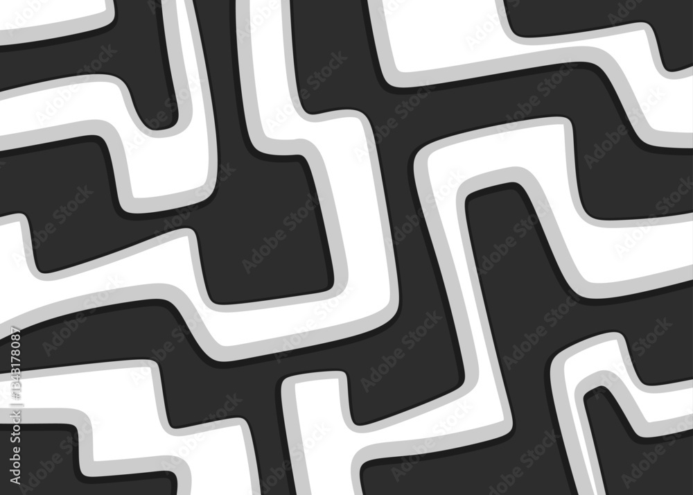 Poster minimalist background with seamless maze line pattern