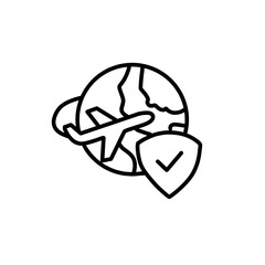 Travel insurance icon